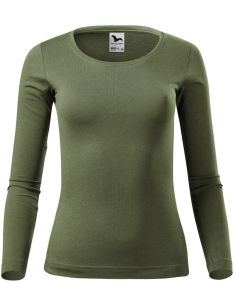 Tričko dámske Fit-T LS 169 khaki 2