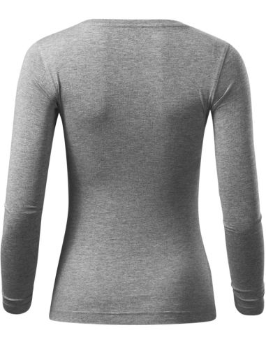 Tričko dámske Fit-T LS 169 tmavosivý melír
