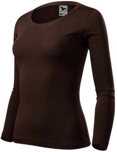 Tričko dámske Fit-T LS 169 kávová