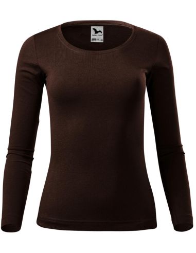 Tričko dámske Fit-T LS 169 kávová