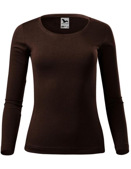 Tričko dámske Fit-T LS 169 kávová