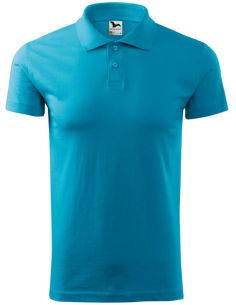 Polokošeľa pánska Single J. 202 tyrkysová 2