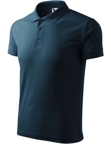 Polokošeľa pánska Pique Polo 203 tmavomodrá