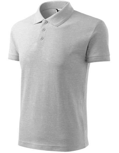 Polokošeľa pánska Pique Polo 203 svetlosivý melír