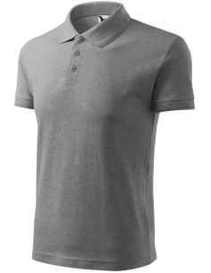 Polokošeľa pánska Pique Polo 203 tmavosivý melír