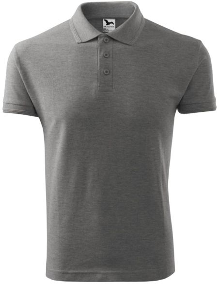 Polokošeľa pánska Pique Polo 203 tmavosivý melír