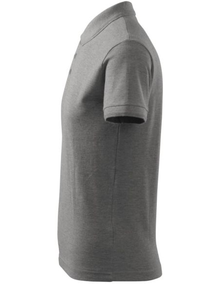 Polokošeľa pánska Pique Polo 203 tmavosivý melír