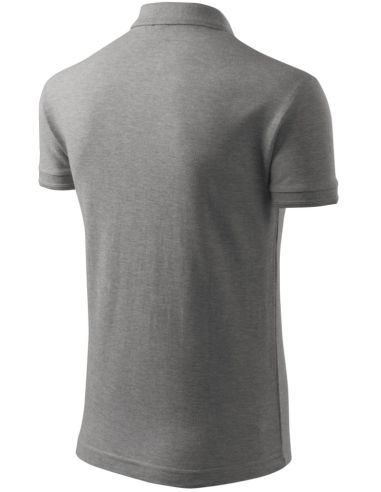 Polokošeľa pánska Pique Polo 203 tmavosivý melír