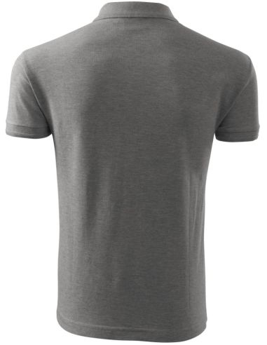 Polokošeľa pánska Pique Polo 203 tmavosivý melír
