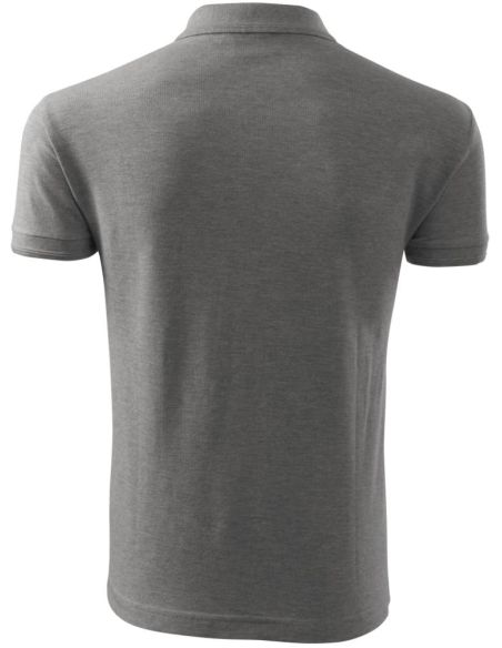 Polokošeľa pánska Pique Polo 203 tmavosivý melír