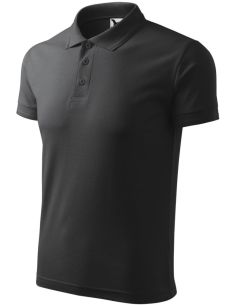 Polokošeľa pánska Pique Polo 203 antracitový melír