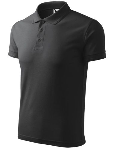 Polokošeľa pánska Pique Polo 203 antracitový melír