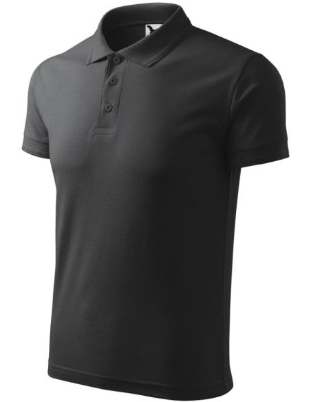 Polokošeľa pánska Pique Polo 203 antracitový melír