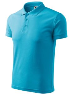 Polokošeľa pánska Pique Polo 203 tyrkysová