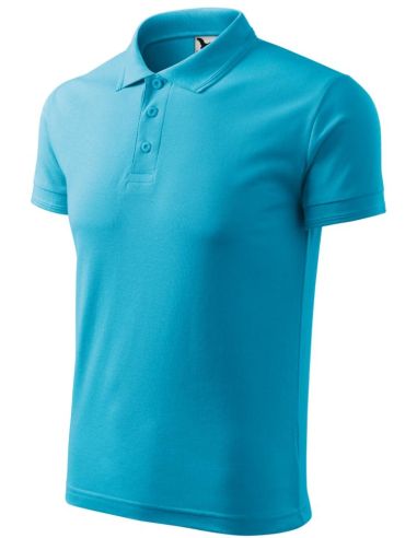 Polokošeľa pánska Pique Polo 203 tyrkysová