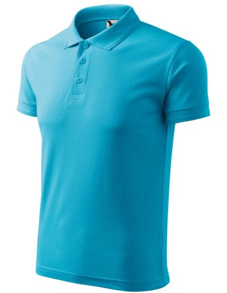 Polokošeľa pánska Pique Polo 203 tyrkysová