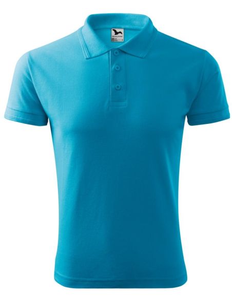 Polokošeľa pánska Pique Polo 203 tyrkysová