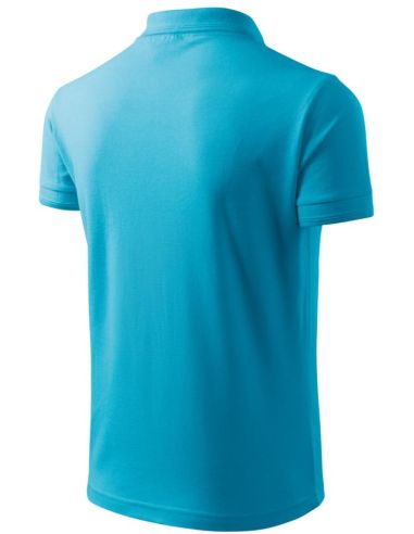Polokošeľa pánska Pique Polo 203 tyrkysová