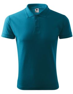 Polokošeľa pánska Pique Polo 203 tmavý tyrkys 2
