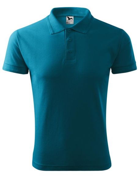 Polokošeľa pánska Pique Polo 203 tmavý tyrkys