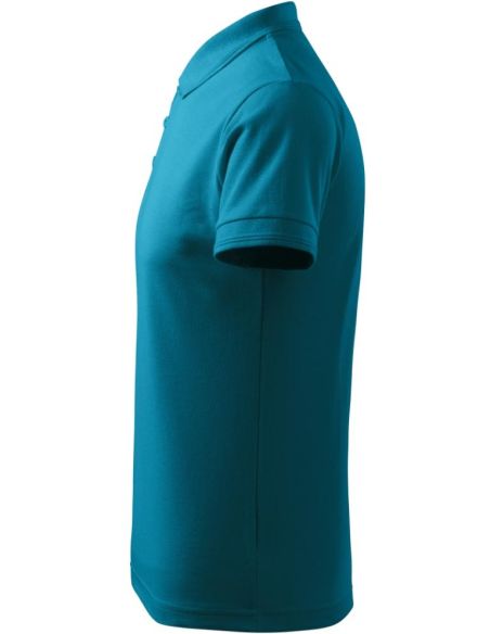 Polokošeľa pánska Pique Polo 203 tmavý tyrkys