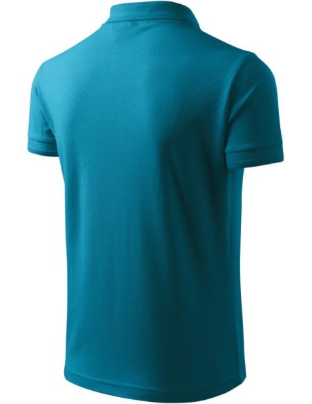 Polokošeľa pánska Pique Polo 203 tmavý tyrkys