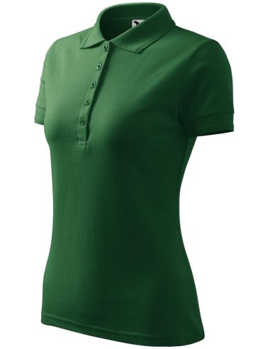 Polokošeľa dámska Pique Polo 210 fľaškovozelená