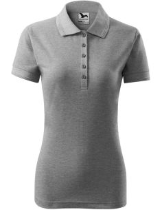Polokošeľa dámska Pique Polo 210 tmavosivý melír 2