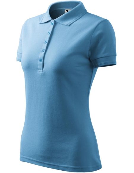 Polokošeľa dámska Pique Polo 210 svetlomodrá