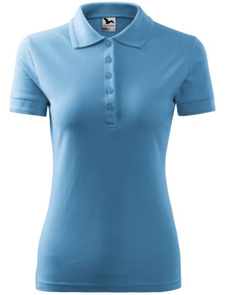 Polokošeľa dámska Pique Polo 210 svetlomodrá