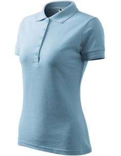 Polokošeľa dámska Pique Polo 210 nebeská modrá