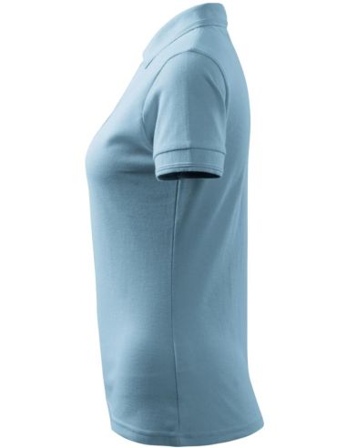 Polokošeľa dámska Pique Polo 210 nebeská modrá