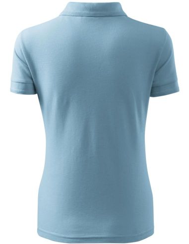 Polokošeľa dámska Pique Polo 210 nebeská modrá