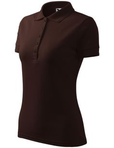 Polokošeľa dámska Pique Polo 210 kávová