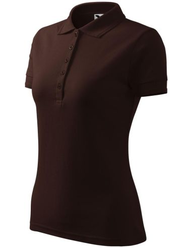 Polokošeľa dámska Pique Polo 210 kávová