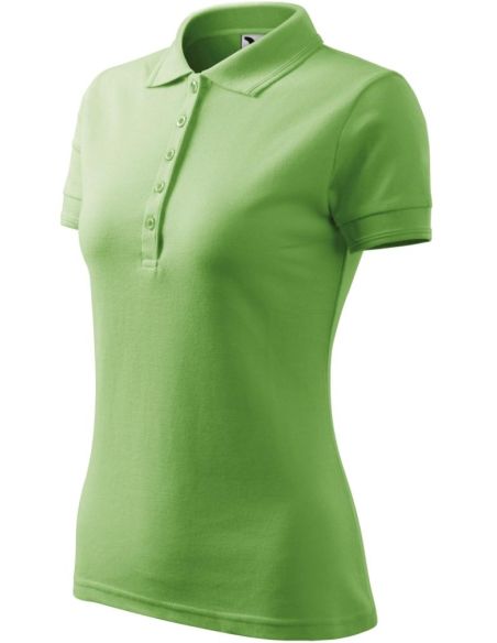 Polokošeľa dámska Pique Polo 210 hrášková zelená