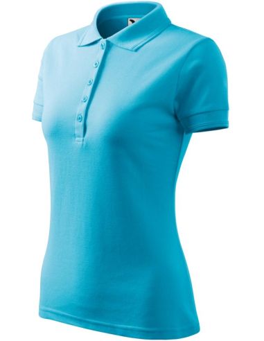 Polokošeľa dámska Pique Polo 210 tyrkysová