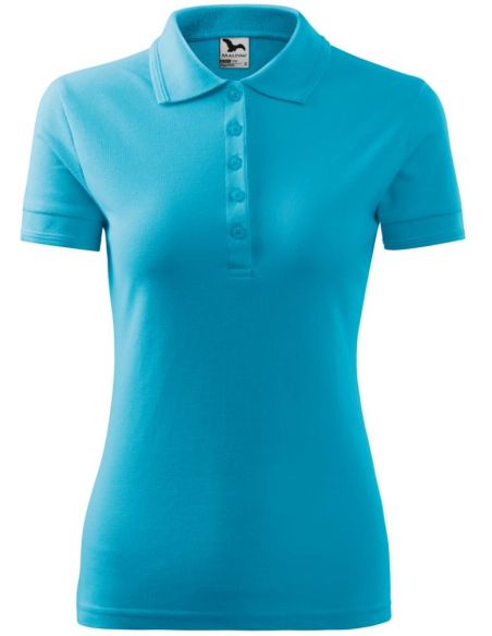 Polokošeľa dámska Pique Polo 210 tyrkysová