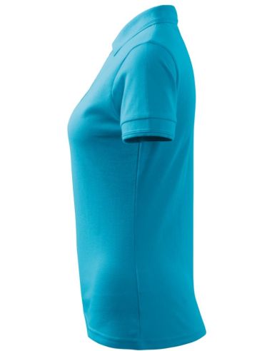 Polokošeľa dámska Pique Polo 210 tyrkysová