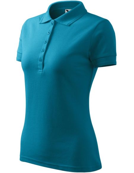 Polokošeľa dámska Pique Polo 210 tmavý tyrkys