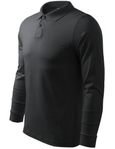 Polokošeľa pánska Single J. LS 211 ebony gray