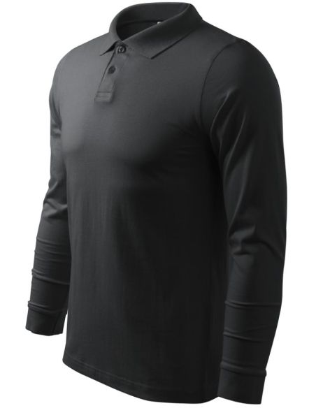 Polokošeľa pánska Single J. LS 211 ebony gray