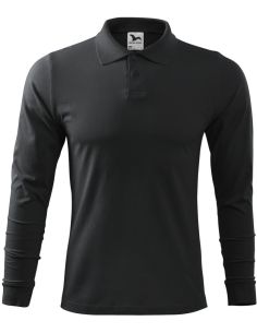 Polokošeľa pánska Single J. LS 211 ebony gray 2