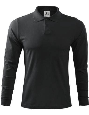 Polokošeľa pánska Single J. LS 211 ebony gray