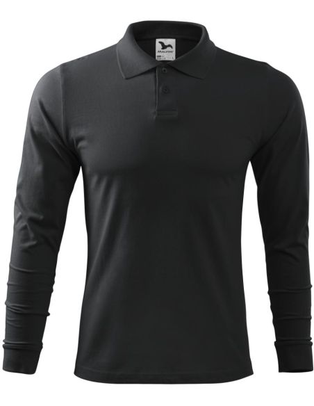 Polokošeľa pánska Single J. LS 211 ebony gray