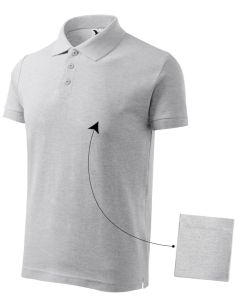 Polokošeľa pánska Cotton 212 svetlosivý melír