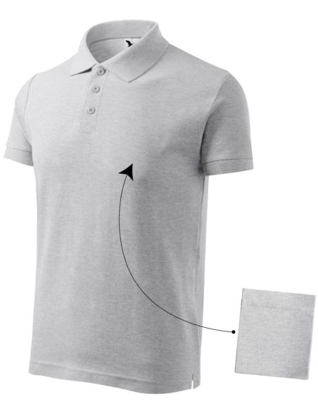 Polokošeľa pánska Cotton 212 svetlosivý melír