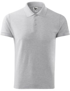 Polokošeľa pánska Cotton 212 svetlosivý melír 2