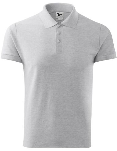 Polokošeľa pánska Cotton 212 svetlosivý melír