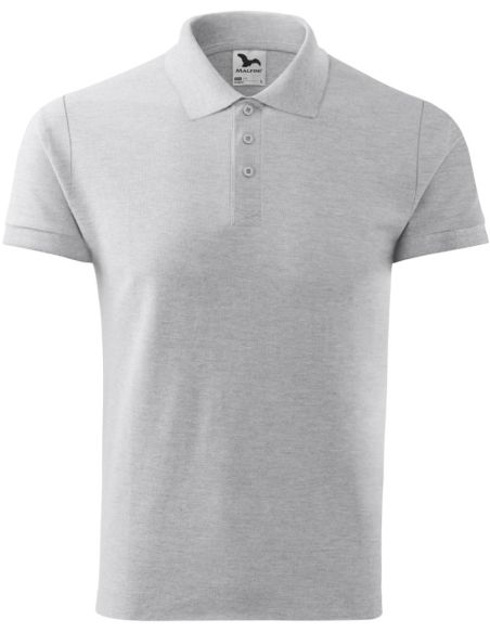 Polokošeľa pánska Cotton 212 svetlosivý melír